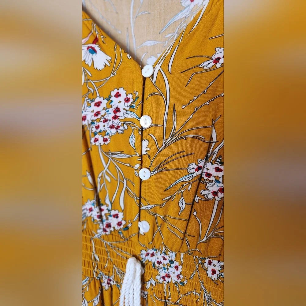 XL Floral Midi Dress - fall autumn Boho Vibes! 🌼 - Picture 3 of 7